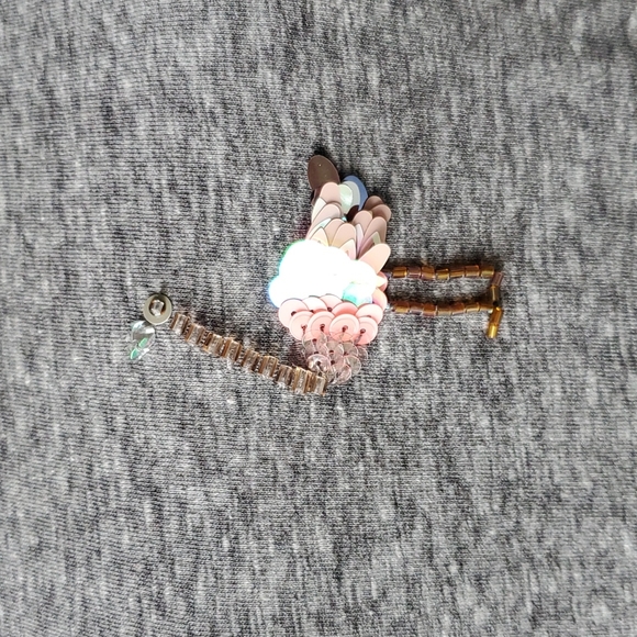 J. Crew Sequined Ostrich Tee - Small - Picture 2 of 11